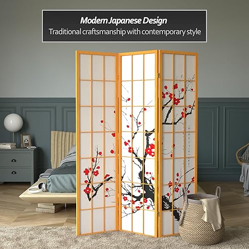 Miniatura 33 de Red Lantern SS-BLOSSOM-Black-4P - Divisor de habitación, 4 paneles, color negro Negro -,Natural,Rosewood,Miel,https://www.amazon.com/dp/undefined