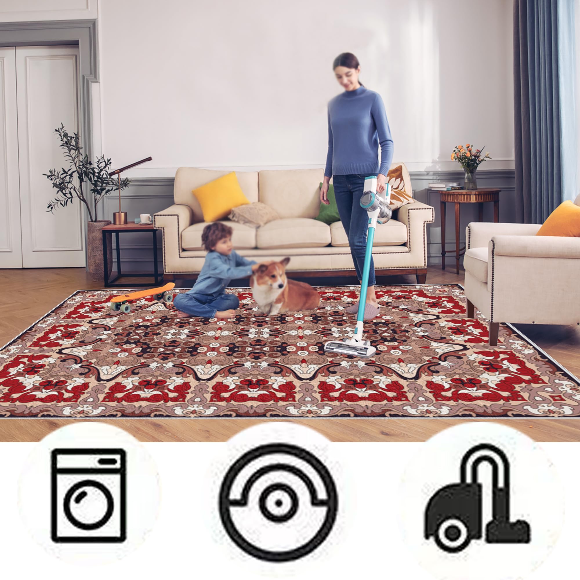Tapis pour Batterie Acoustique, Tapis de Batterie Insonorisé 120 x 90 cm, Tapis de Tambour Anti-Bruit antidérapant, Tapis insonorisant pour Batterie électronique, Rectangulaire Tapis Batterie