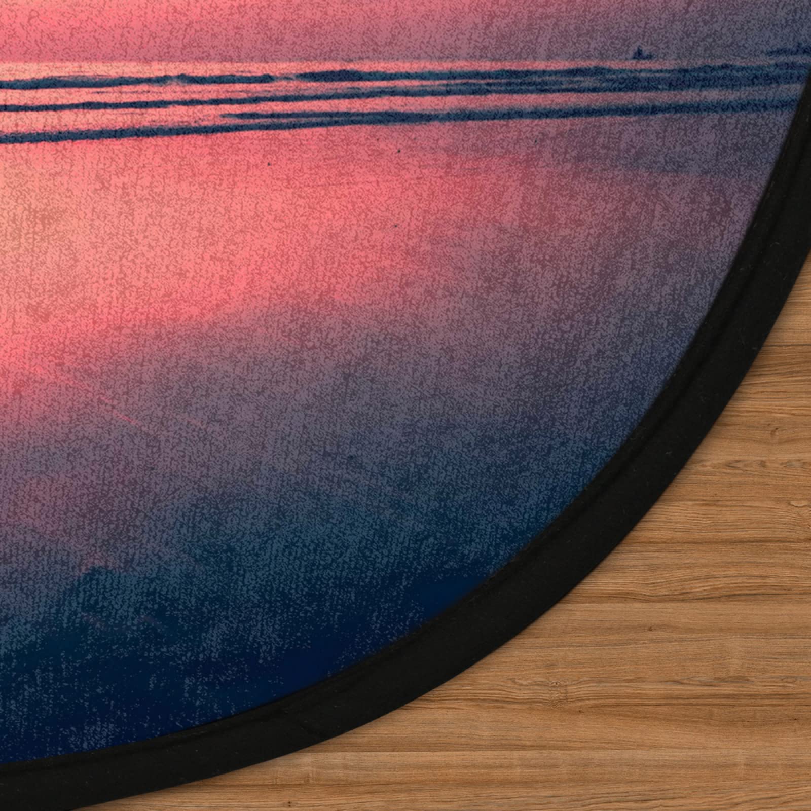 Tapis rond de 91,4 cm, lavable en machine, antidérapant, doux, pour salon, chambre d'enfant, chambre d'enfant