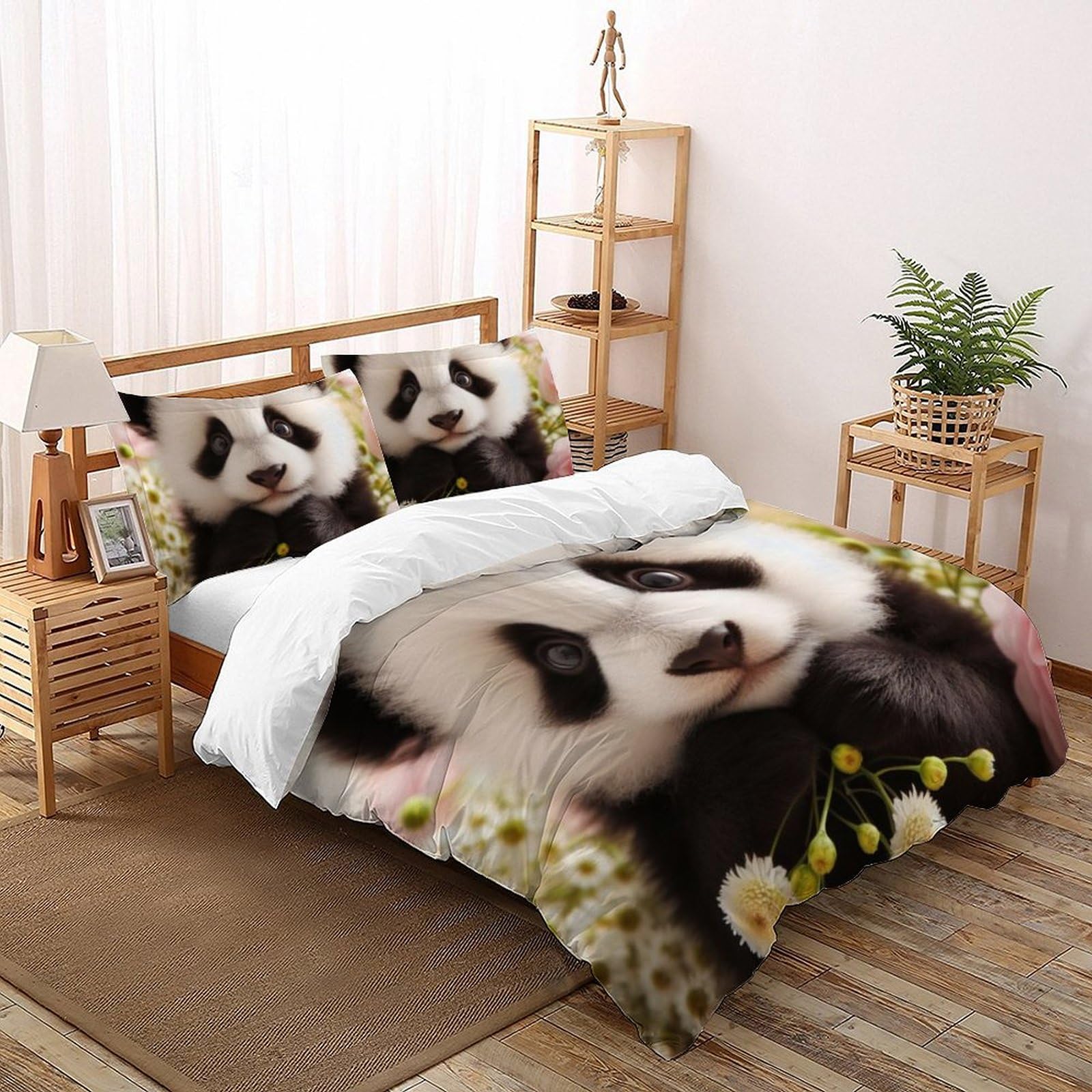 Housse de couette animaux imprimé 3D crée une ambiance nature dans la chambre des filles