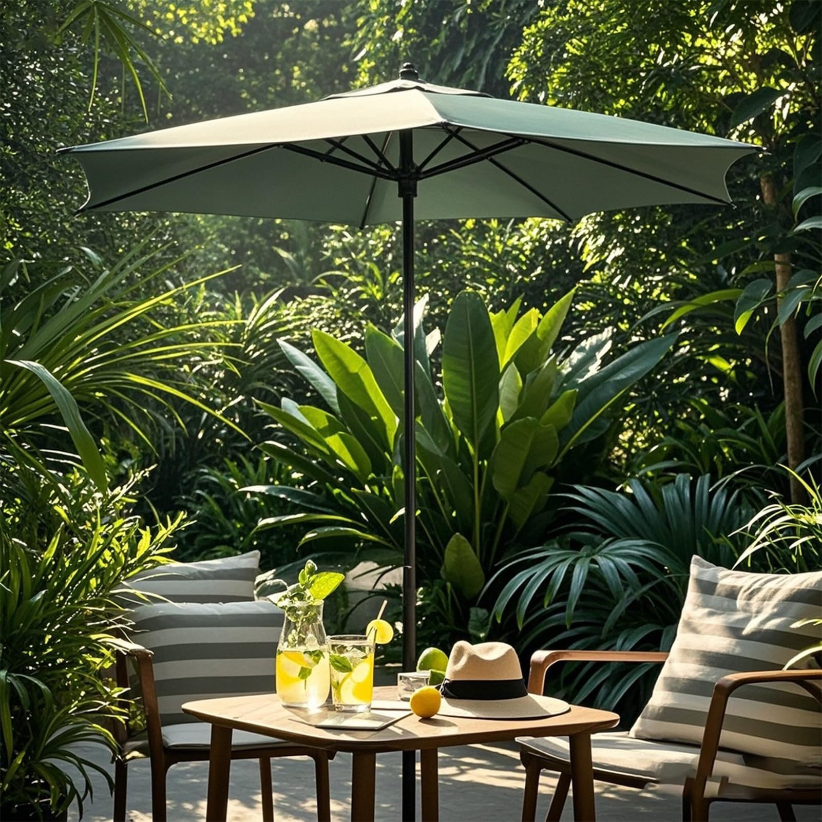 Sombrilla de Jardín 3.0m Toldo De Repuesto Sombrilla para 6 Brazos/8 Brazos,Parasol con Protección UV30+,para Jardín Patio Terraza Playa Piscina Reclinable