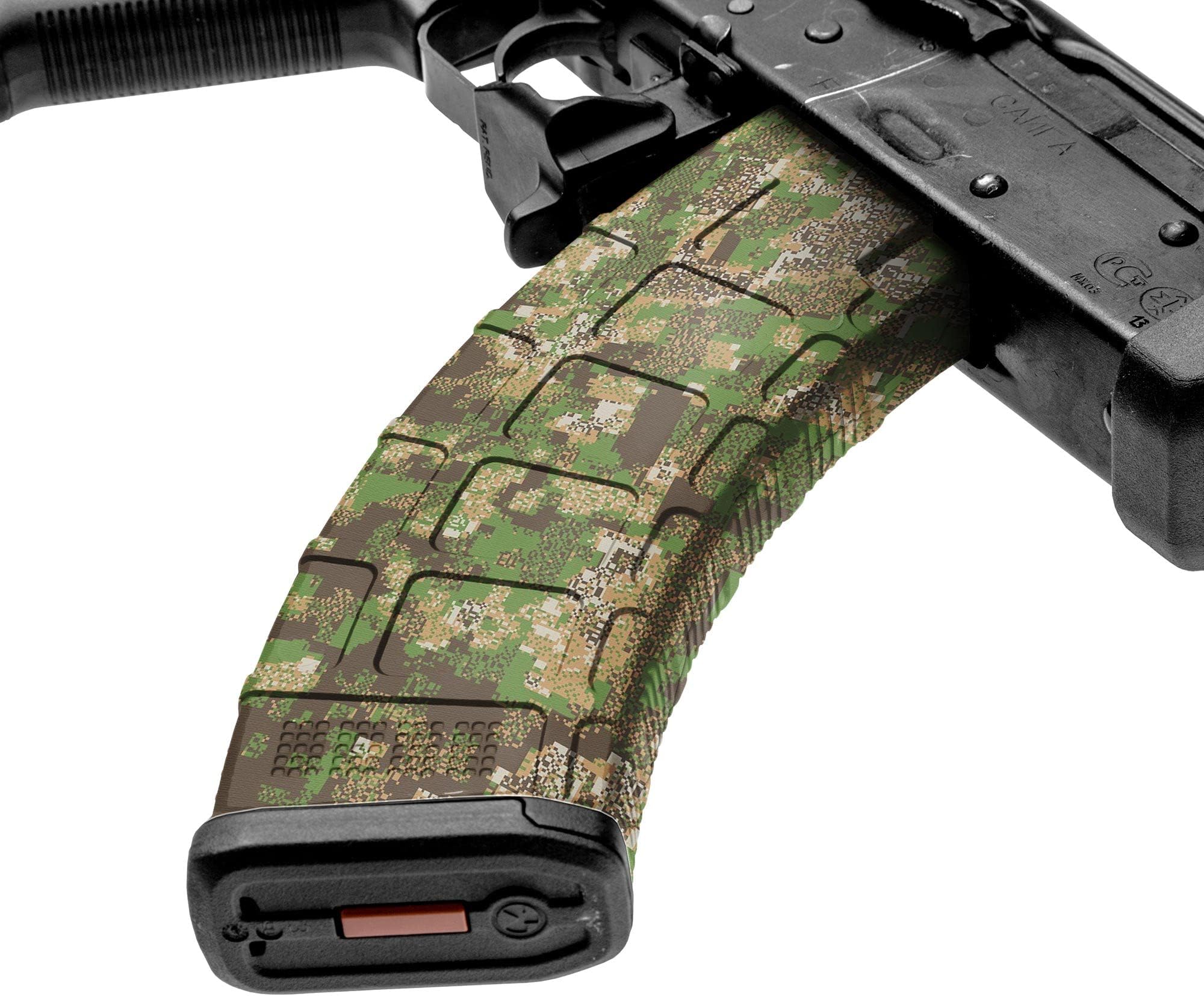 GunSkins AK-47 Mag Skin - Premium Vinyl Mag Wrap with Precut Pieces - Easy to Install and Fits 30rd Magazines - 100% Waterproof Non-Reflective Matte Finish - Made in USA