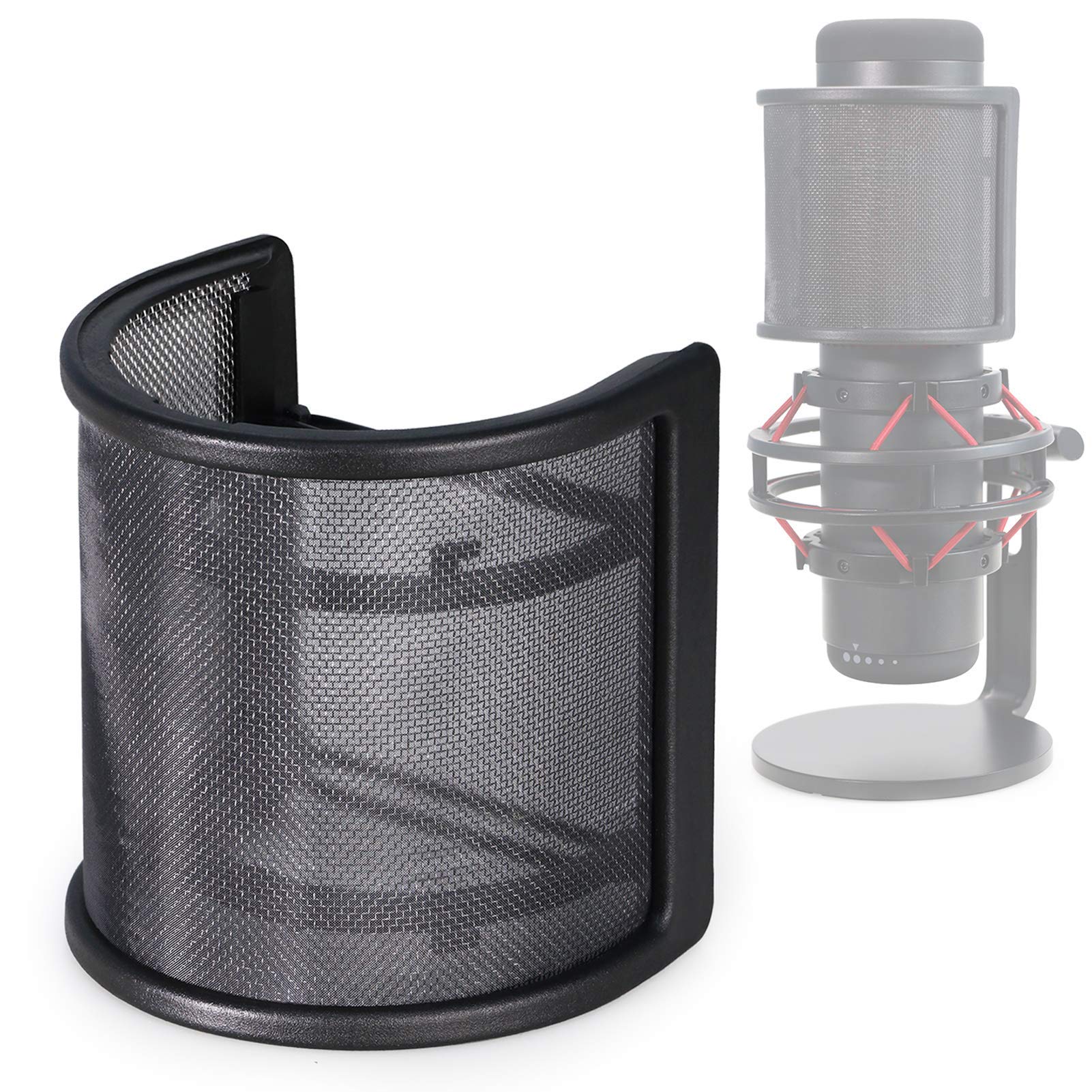 QuadCast Pop Filter - Microphone Windscreen Cover Compatible with HyperX QuadCast S USB Gaming Microphone by YOUSHARES - Pop Filter
