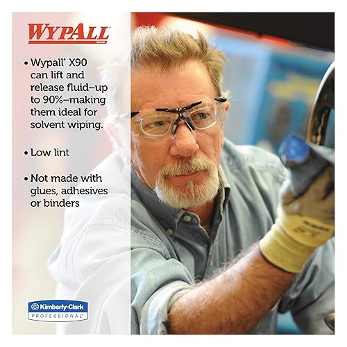 Miniatura 5 de WypAll 12891 X90 Cloths, Brag Box, 11 1/10 x 16 4/5, azul mezclilla (caja de 136)