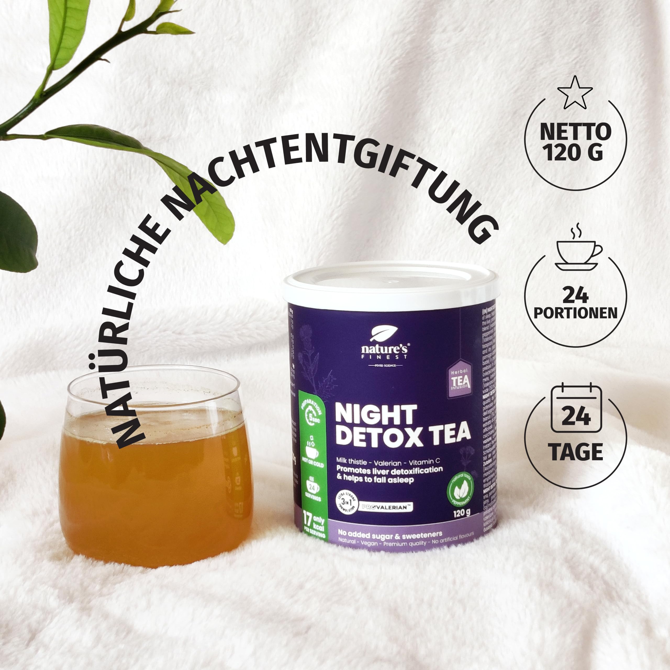 Nature's Finest Night Detox Tea, Instant-Tee 360 g (3er Pack)