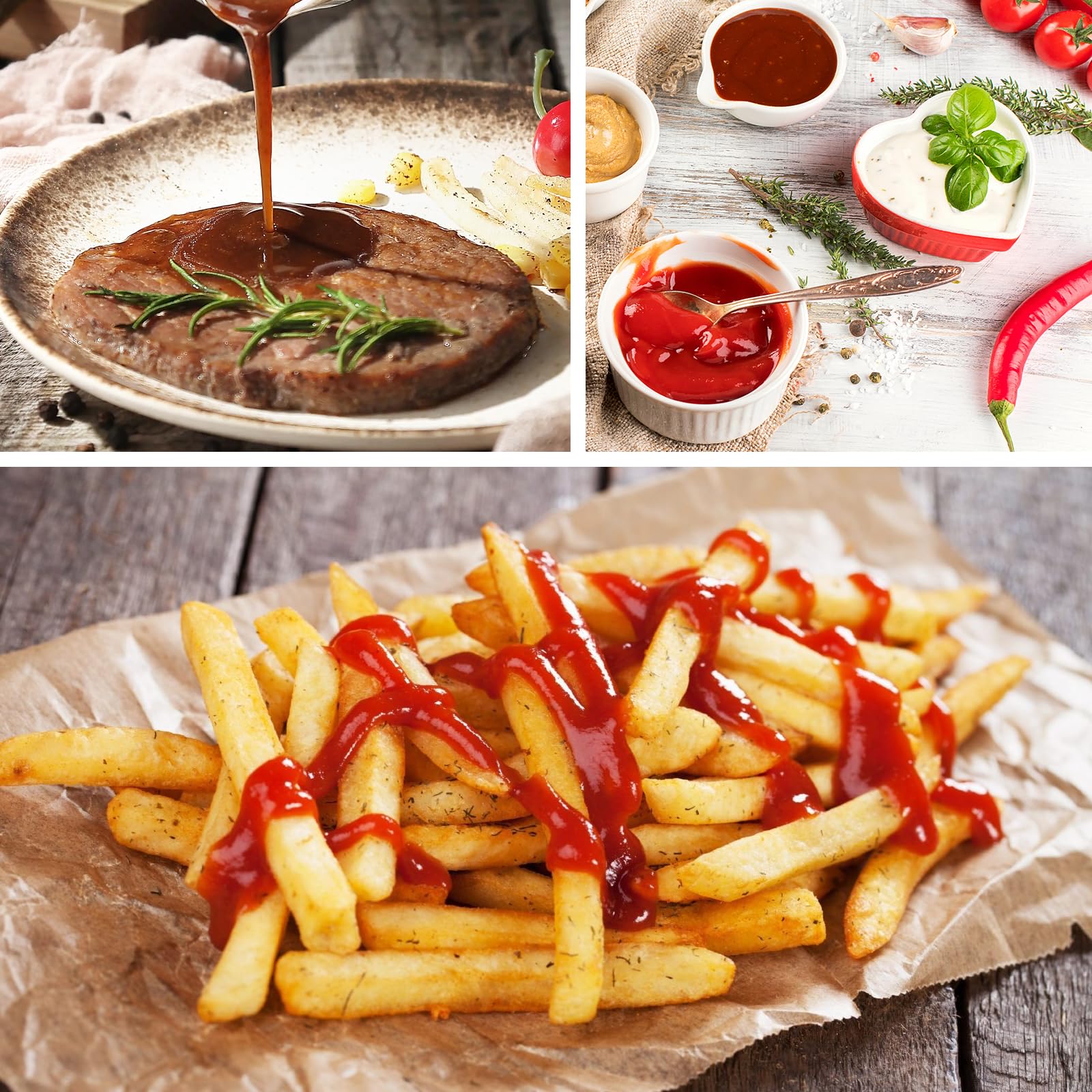 Bottiglia Squeeze per Salse da Appendere, Dispenser per Salse da 3 Litri, Bottiglia Squeeze Ricaricabile Dispenser per Ketchup - a Prova di Perdite per Spezie, Senape, Mayo, Salse piccanti