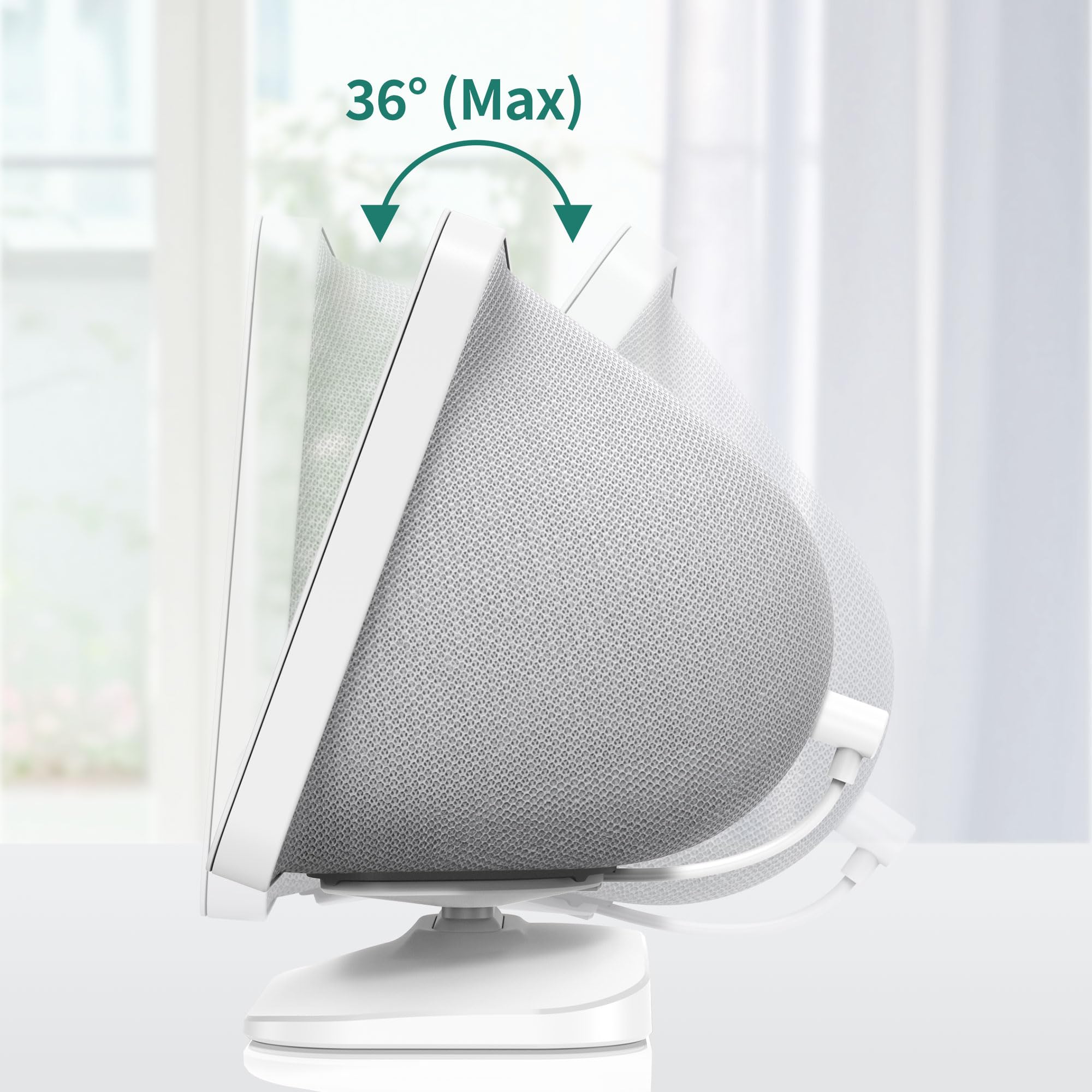 Supporto per Show 8 3rd gen e telefono - PlusAcc Supporto stazione di ricarica regolabile con porta USB-C/A due, compatibile con auricolari/Show 8 solo 3rd Gen (Bianco)