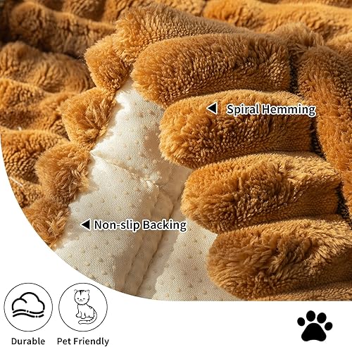 Miniatura 3 de Funda para sofá, fundas de sofá para perros, lavables, antideslizantes, a rayas, para sofá seccional, protector de muebles para forma de L (marrón
