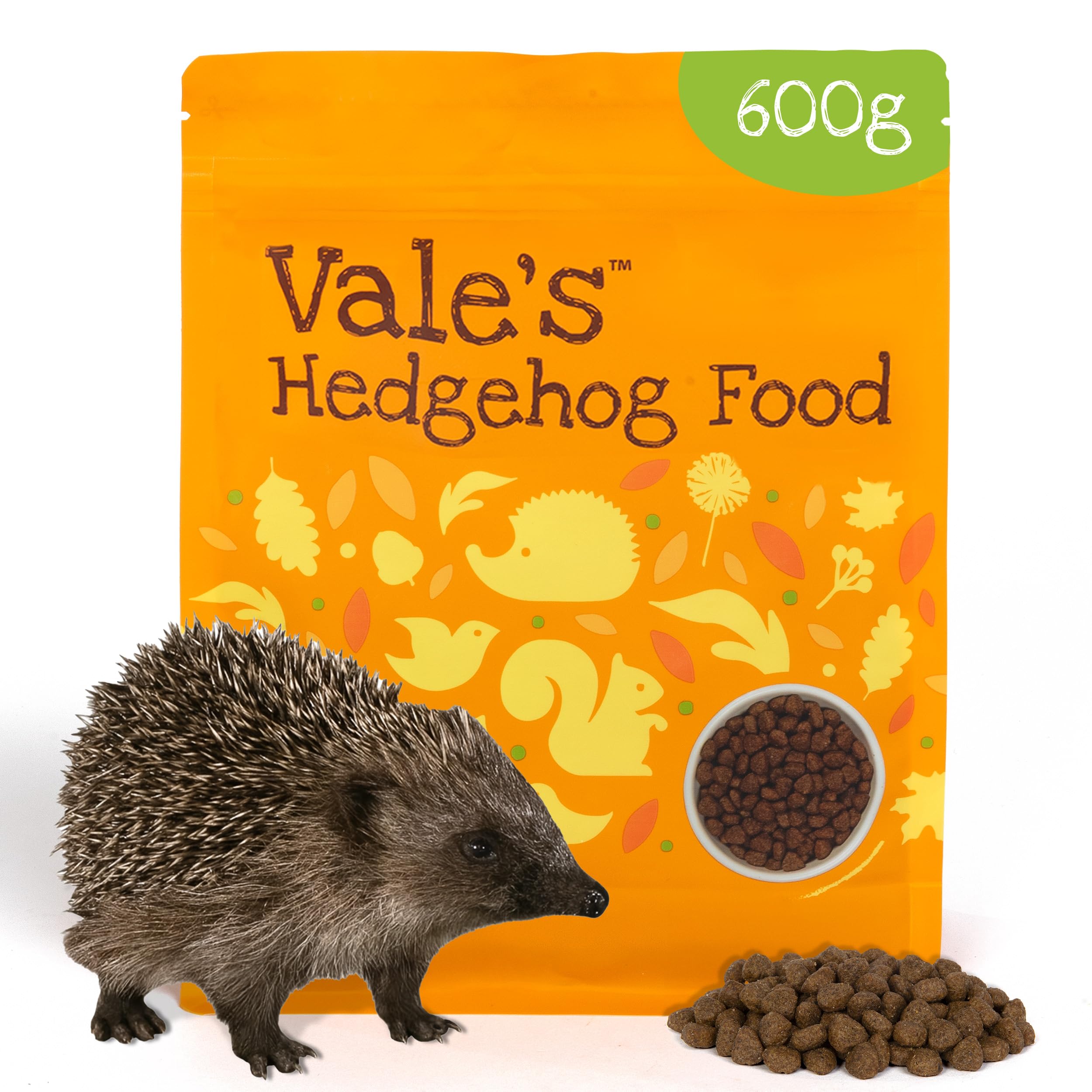 Vale’s™ Hedgehog Food – specially developed – used daily at Vale Wildlife Hospital – meaty, crunchy biscuits, high in fibre – suitable and nutritious – ideal addition to their natural diet (600g) — image 1