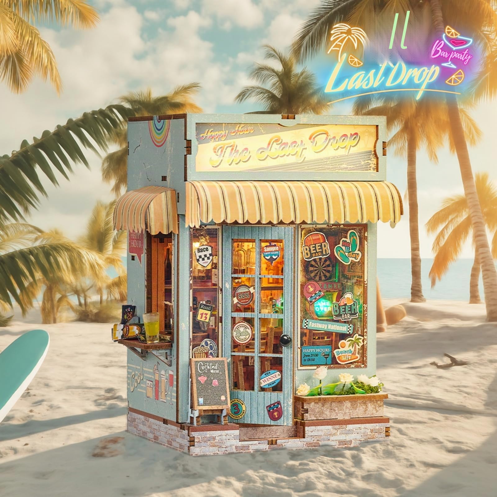 Jianyana 3D-miniature, Kit Book Nook DIY per Adulti con Luci LED da Montare Booknook Puzzle in Legno 3D, Set Creativo per la Decorazione della Libreria, Regali per Familiari e Amici