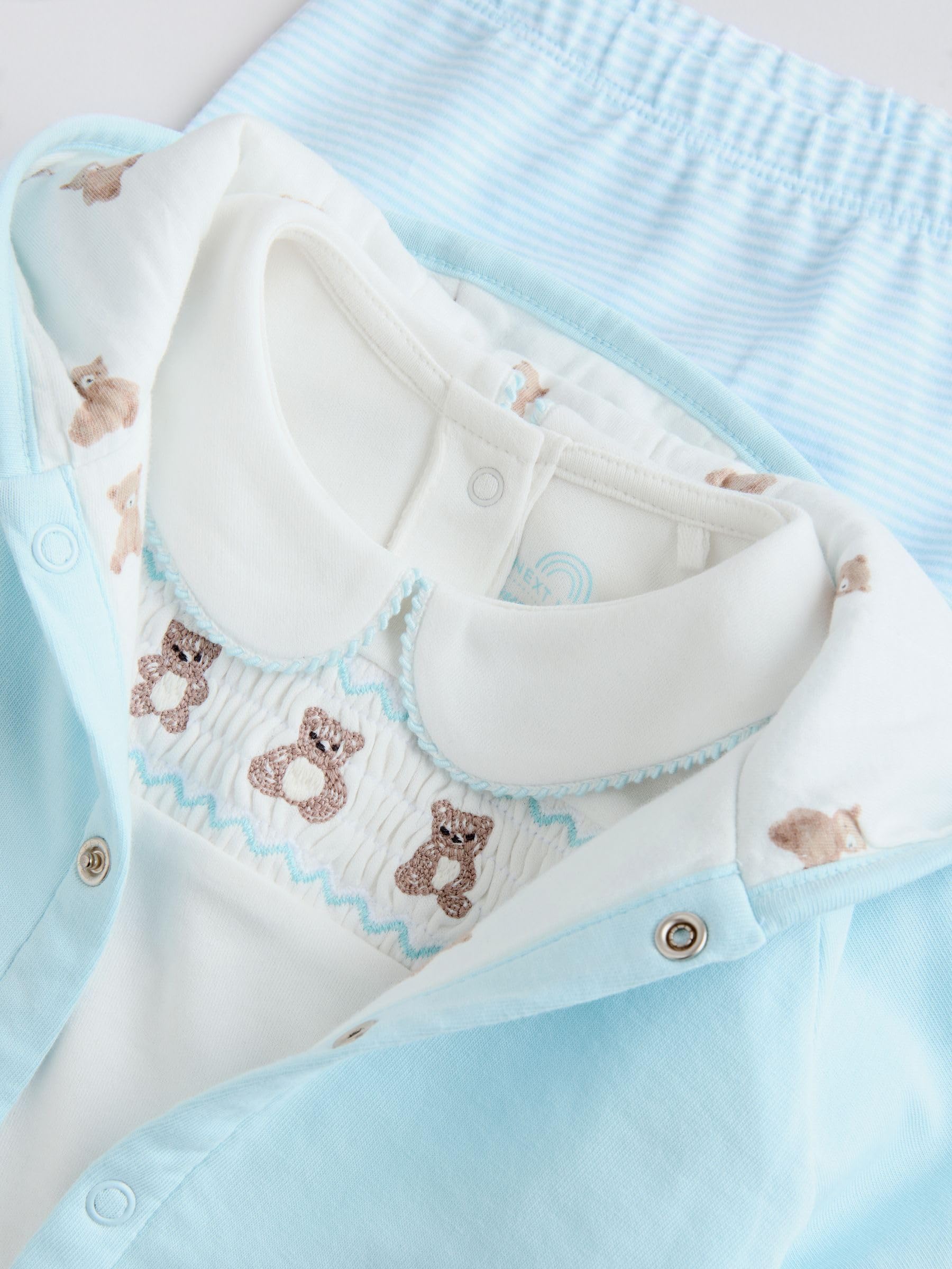 NEXT Bebés niño Conjunto de 3 piezas de punto con chaqueta, body y leggings para bebé