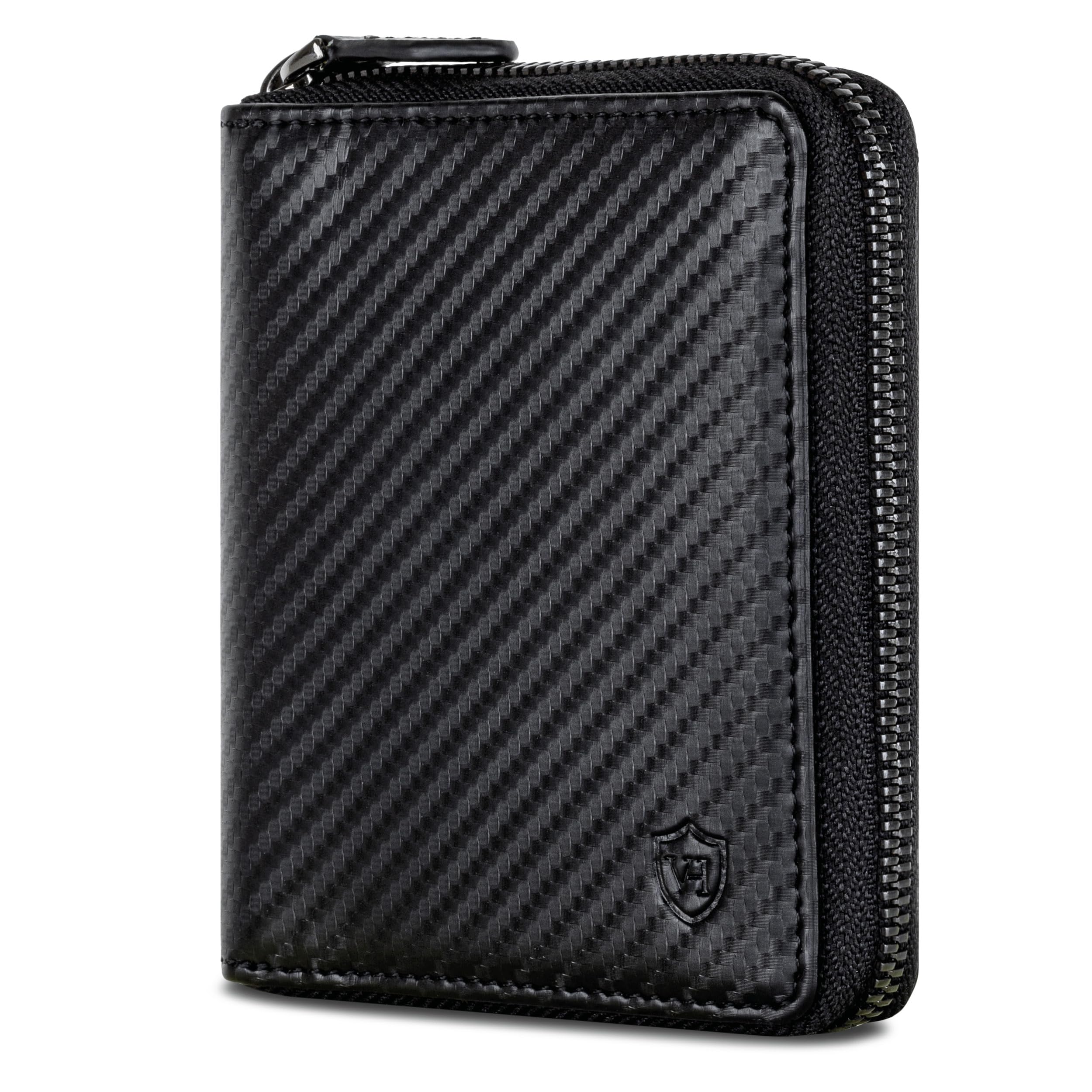VON HEESEN Leder Geldbörse mit RFID-Schutz - Portemonnaie für Herren & Damen aus echtem Leder - Wallet mit Münzfach - Geldbeutel für Männer und Frauen