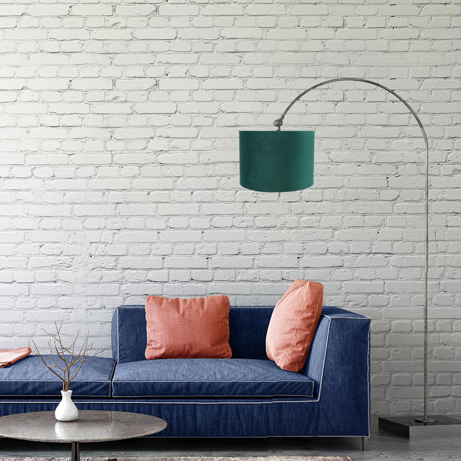 Paralume in Velluto Verde per Lampada da Tavolo Rivestimento Interno Dorato, Copertura Protettiva per Luce da Scrivania, Tessuto Decorativo per Illuminazione Diffusa in Casa