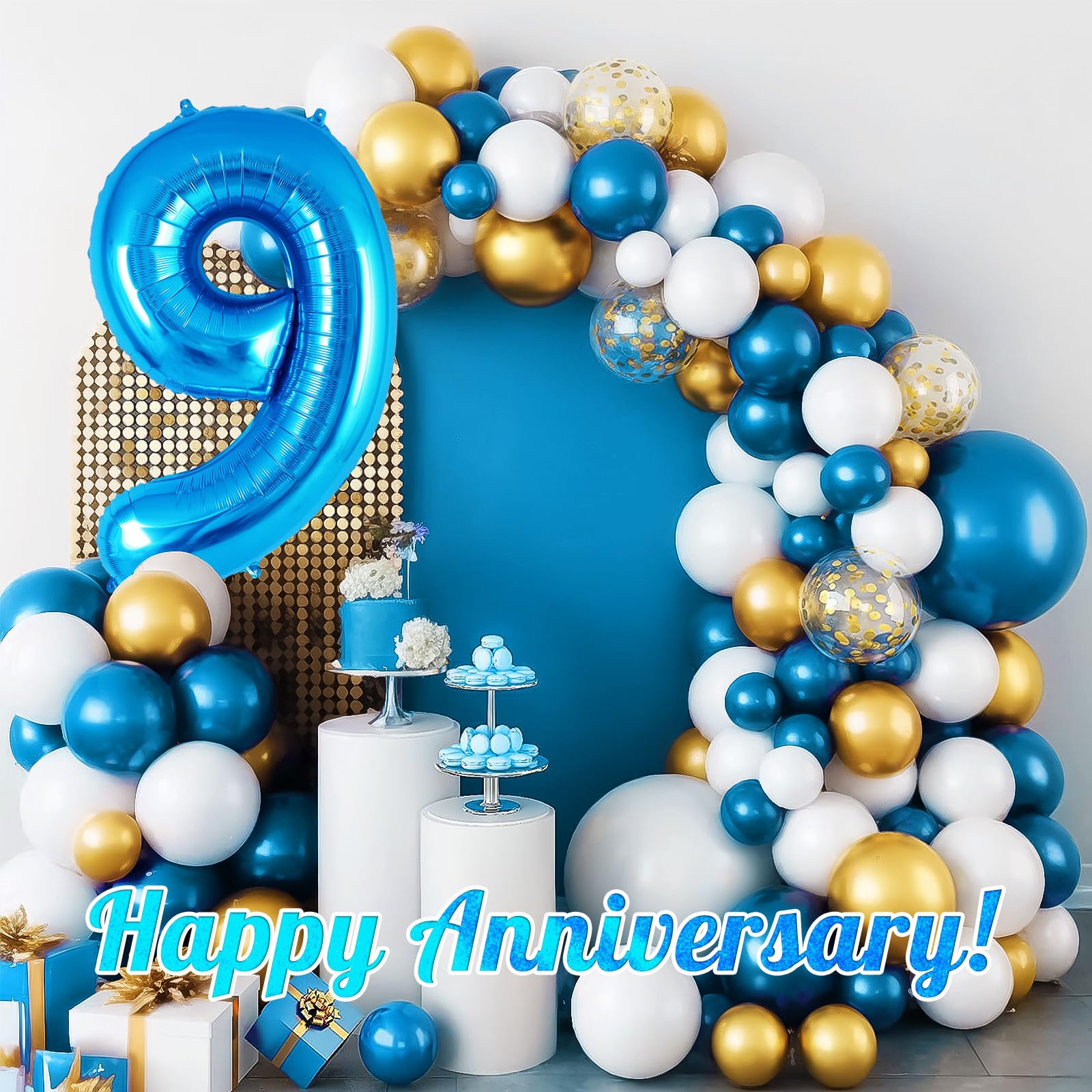 Amazon.com: Blue Number 9 Balloon 40 Inch, Big Large Foil Helium