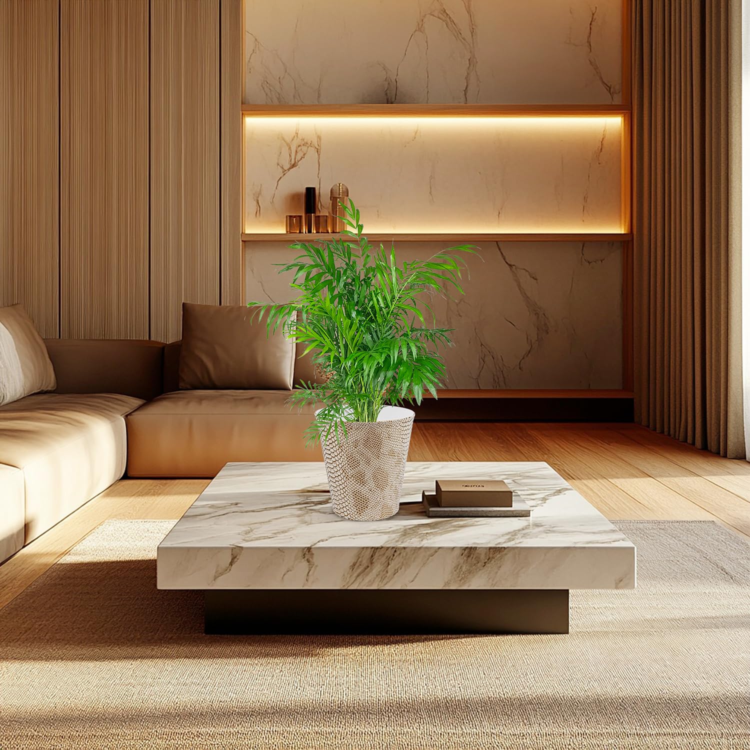 Septe Maison Deluxe – Vaso Decorativo da Interno ed Esterno in Ecopelle Lavabile – Design Moderno e Resistente – Ø18,5xH18 cm – Complemento d’Arredo Elegante per Casa e Giardino (Snake)