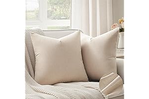 Exquisite 18"x18" Natural Linen Throw Pillow Covers: Enhancing Your Home with Cozy Elegance