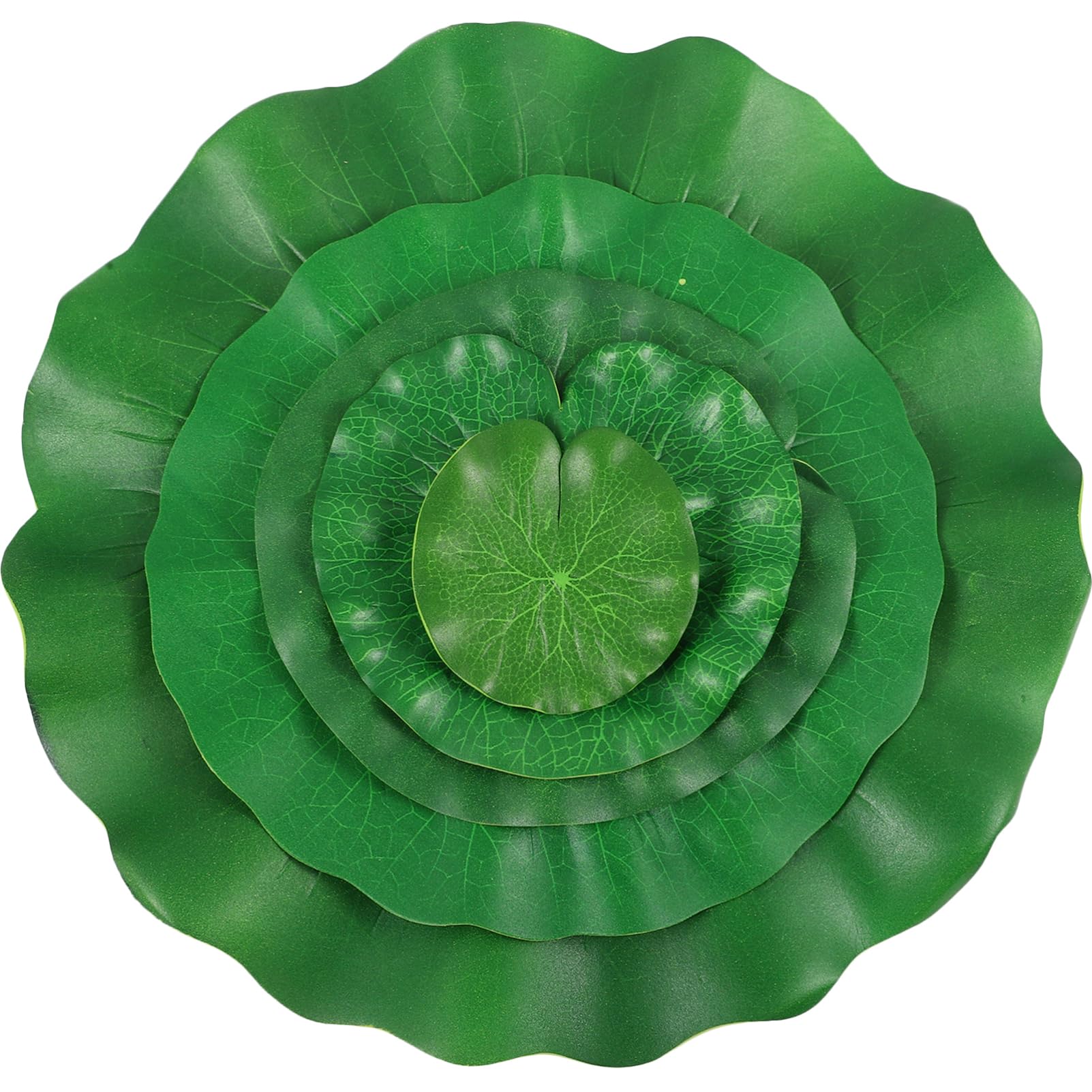 FONDOTIN Pads Artificial 5pcs Set Lotus-Leaf Decor Realistic Simulated Lotus for Pond and Garden