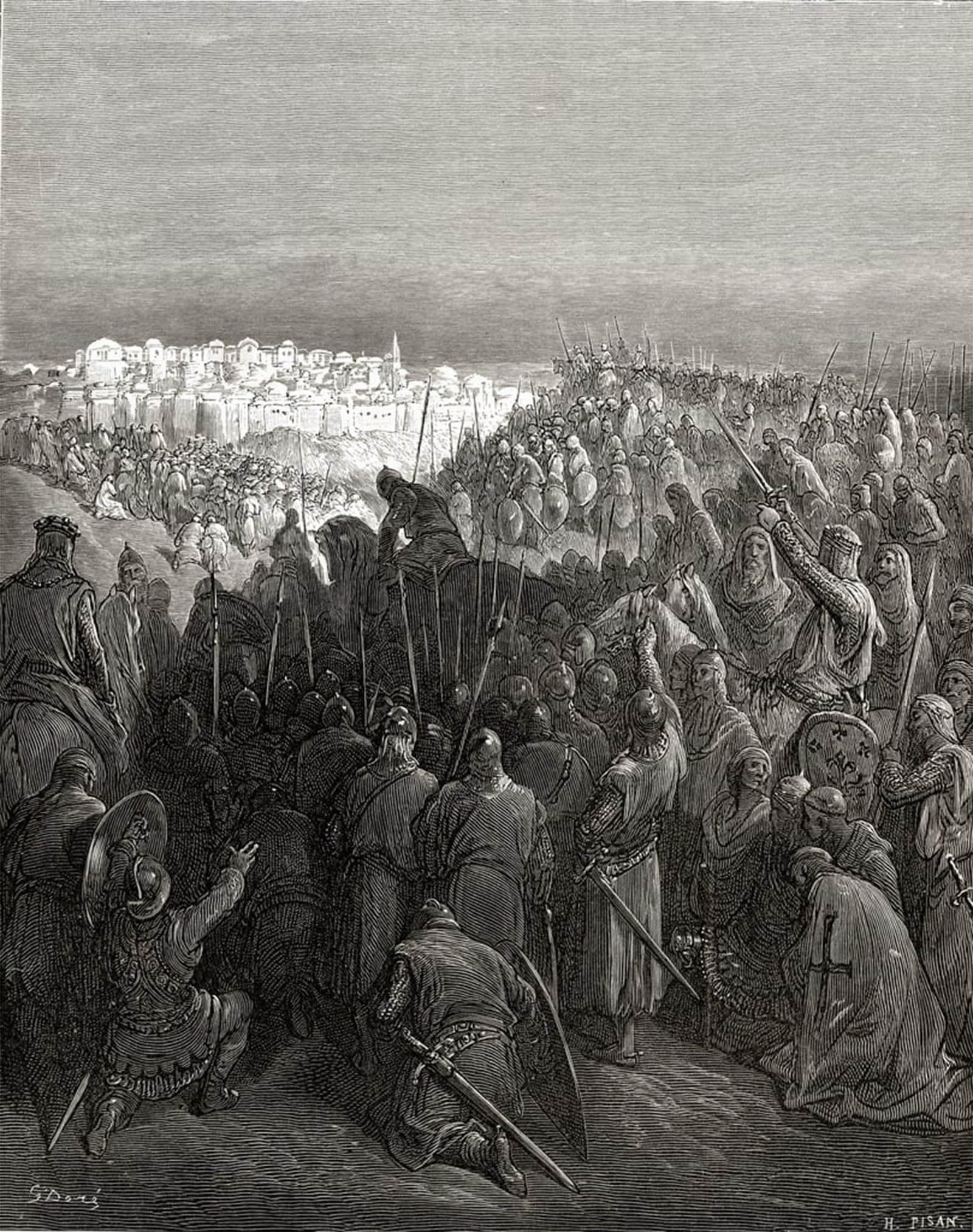 ARTXLXXBN Famous Painting Art Wall Decor Abstract Art Picture Enthusiasm in Constantinople in Illustration by Gustave Dore Animal Pictures for Home Decor 60x90cm