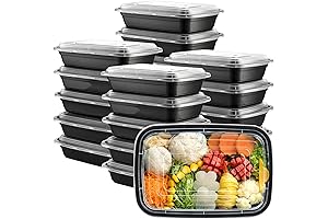 Essential Kitchenware for Healthy Meal Prep: 50-Pack 28 oz 1-Compartment Meal Prep Containers