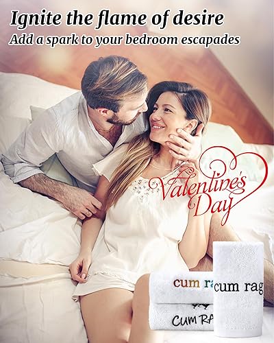 Miniatura 4 de Toalla bordada de trapo, día de San Valentín, luna de miel, regalos lindos para él, hombres, novio, novio, marido, parejas, adultos, único, fresco,