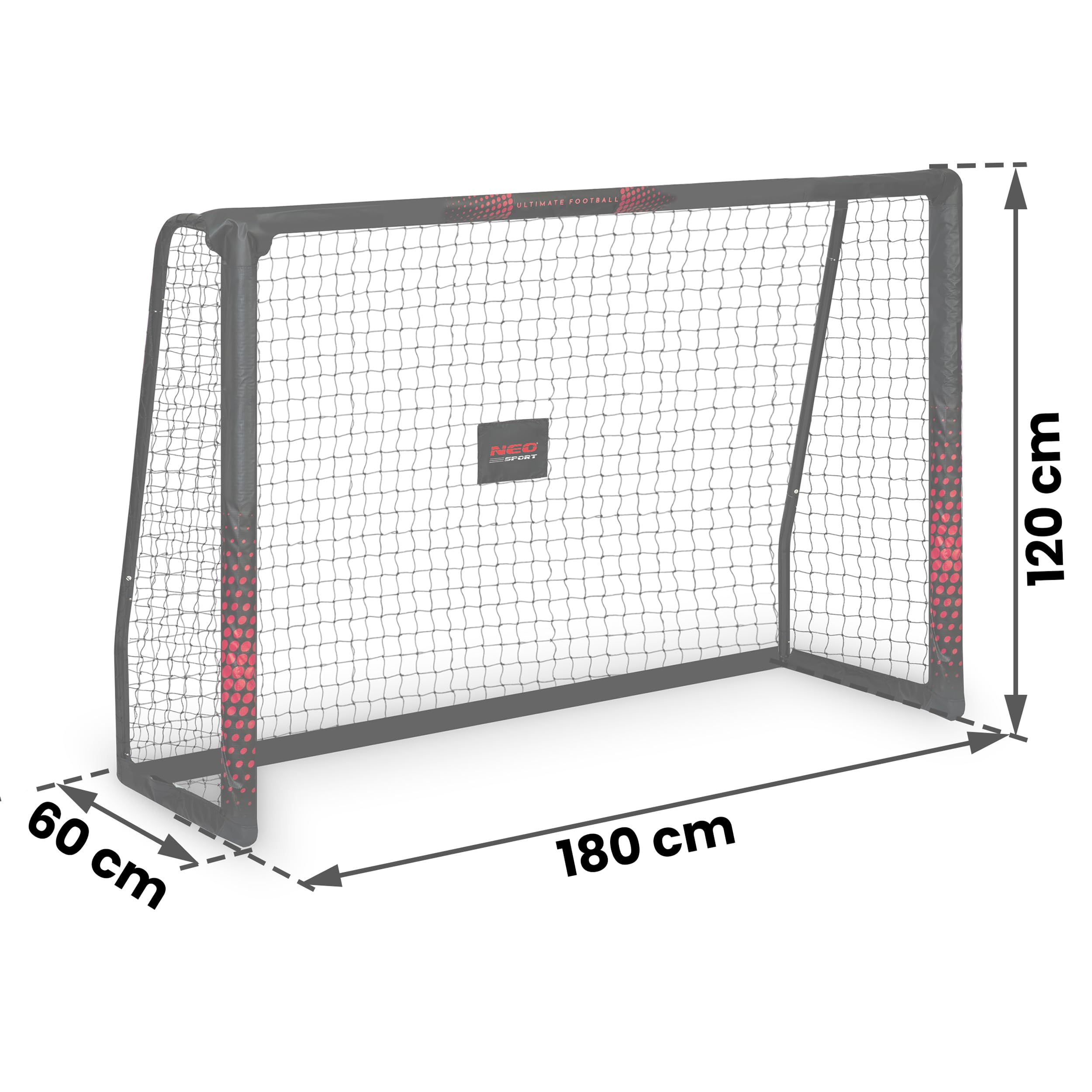 Neo-Sport Bramka Do Piłki Nożnej Dla Dzieci i Dorosłych Z Pokrowcem Na Stelaż 180 x 120 x 60 cm