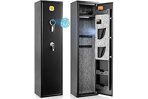 BlackSmith Biometric 6 Rifle Gun Safe for Home Firearm Storage