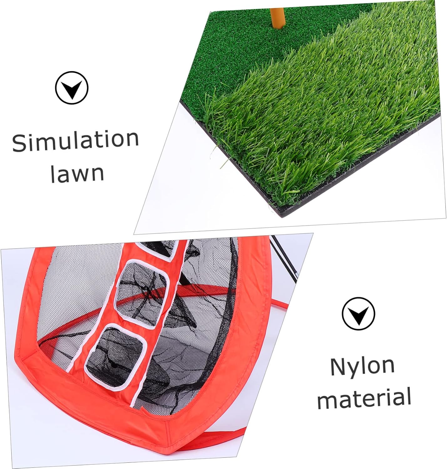 1set Nylon Golf Practice Net Set Portable Hitting Net Hitting Mat Tee and Pu for Indoor and Outdoor Training for Golfers of All Ages