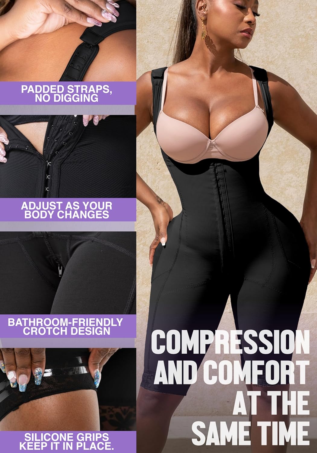 Snatched Body Fajas Colombianas Moldeadoras | Stage 1 Faja Post Surgery BBL Lipo 360 | Full Body Faja for Women - Image 4