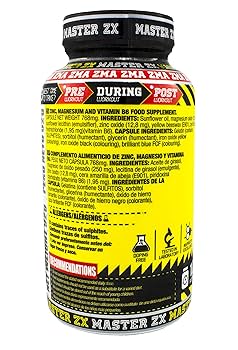 vitamin ZMA | Master ZX - 120 pearls - Zinc, Magnesium and Vitamin