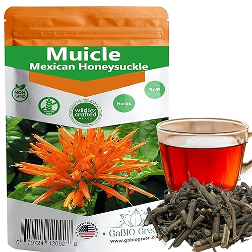 Miniatura 1 de Muicle - Té de madreselva mexicana Hierba, 4 onzas, 100% hierbas naturales de Gabio Green (4 onzas)