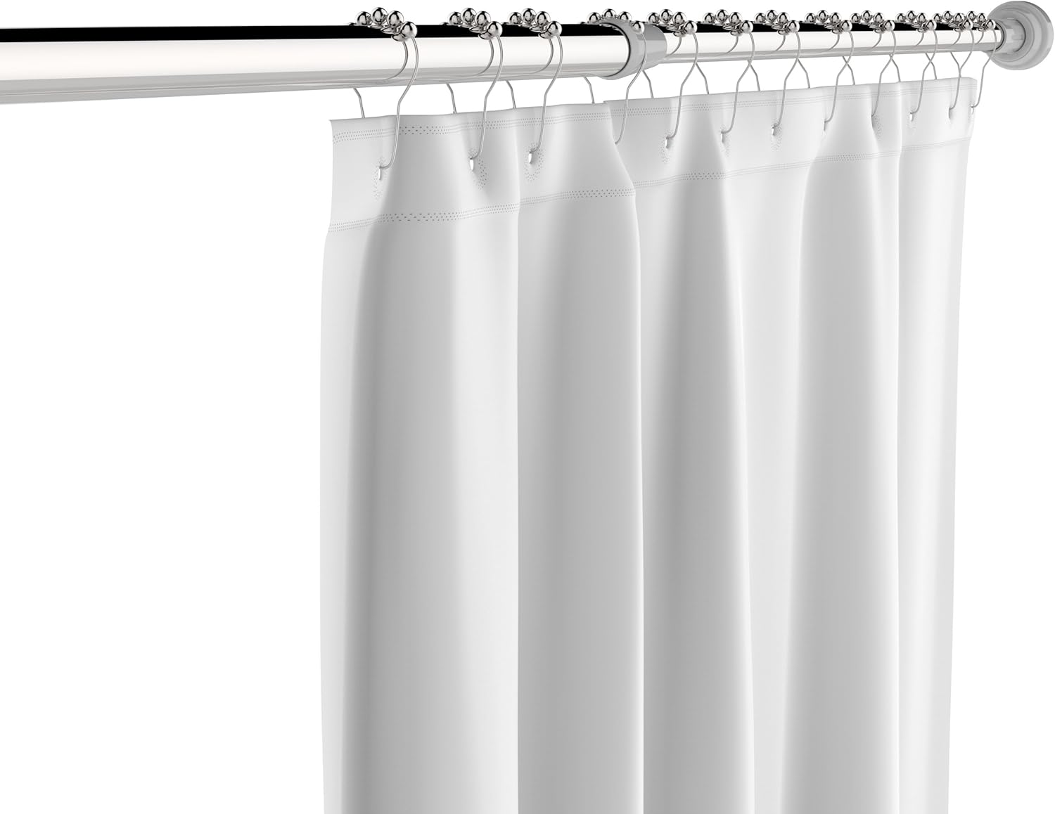 Stainless Steel Tension Shower Curtain Rod Easily Adjusts