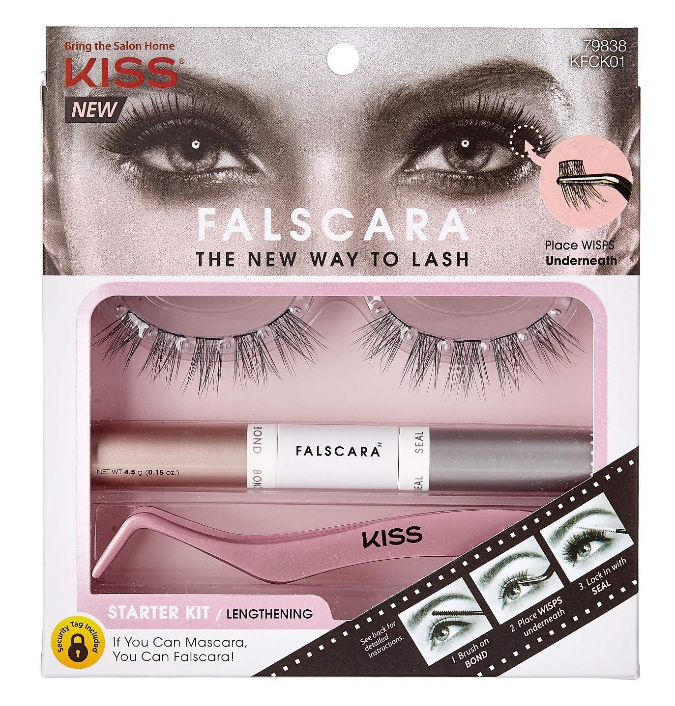 Kiss Falscara Eyelash Starter Kit Lengthening (Pack of 3)