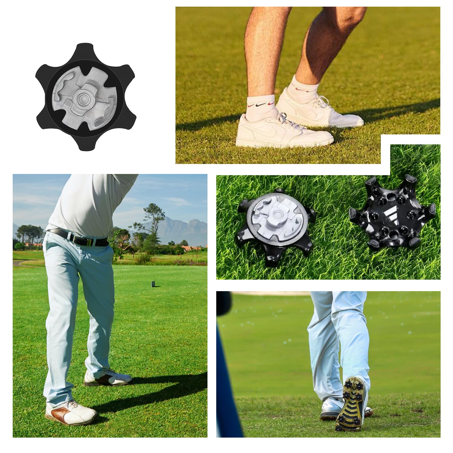 16 Stück Golfschuhstollen | Golfschuhspikes | Cricketspikes | Gewindespikes, Stollen für Golfschuhzubehör für Golfer