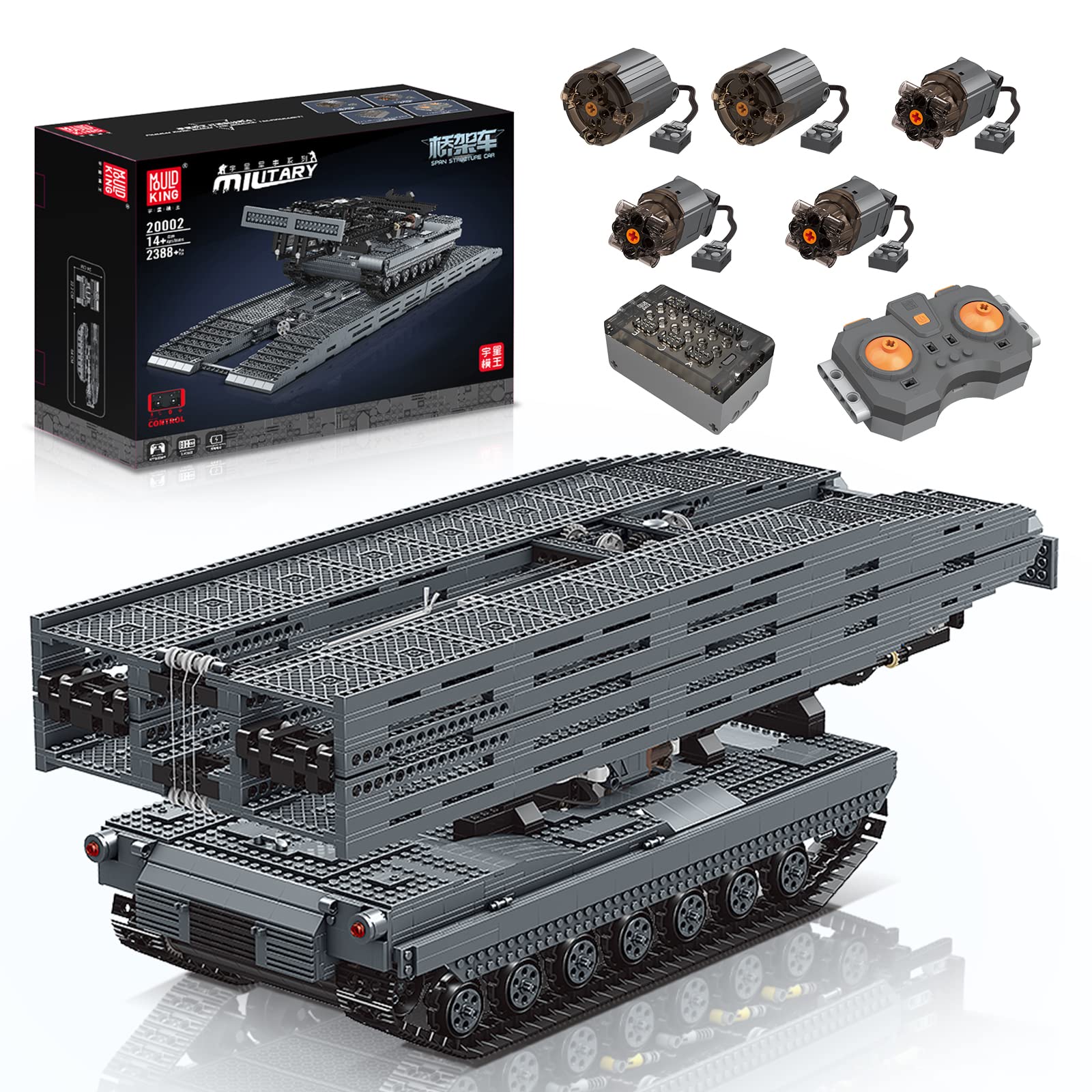 Buy Mould king 20002 MOC Tank Remote Controlled Transporter Tank, 2388