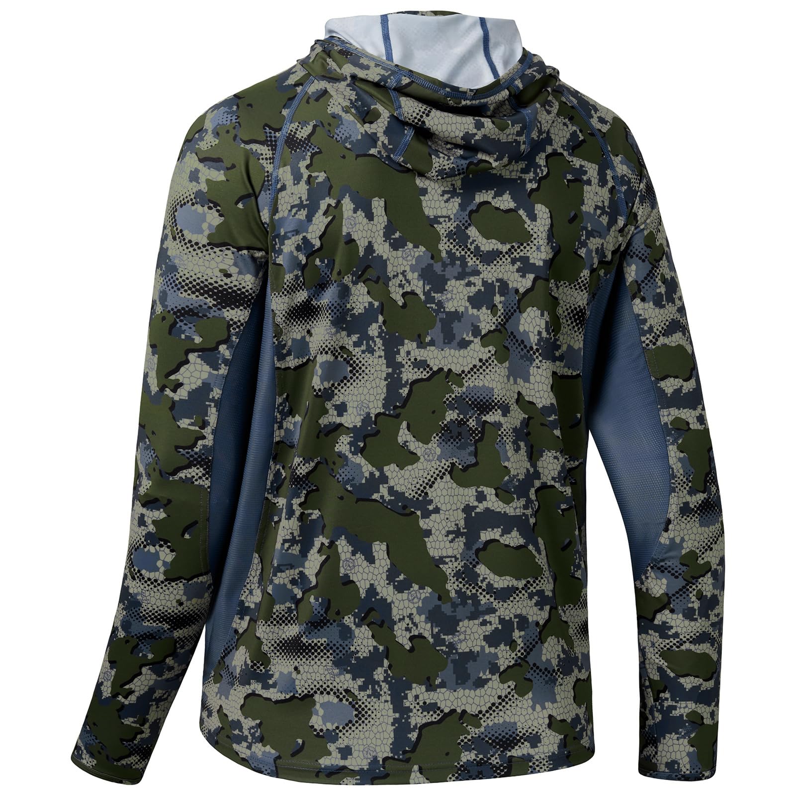 BASSDASH Camisas de caza UPF 50+ para hombre con máscara de manga larga con capucha de camuflaje