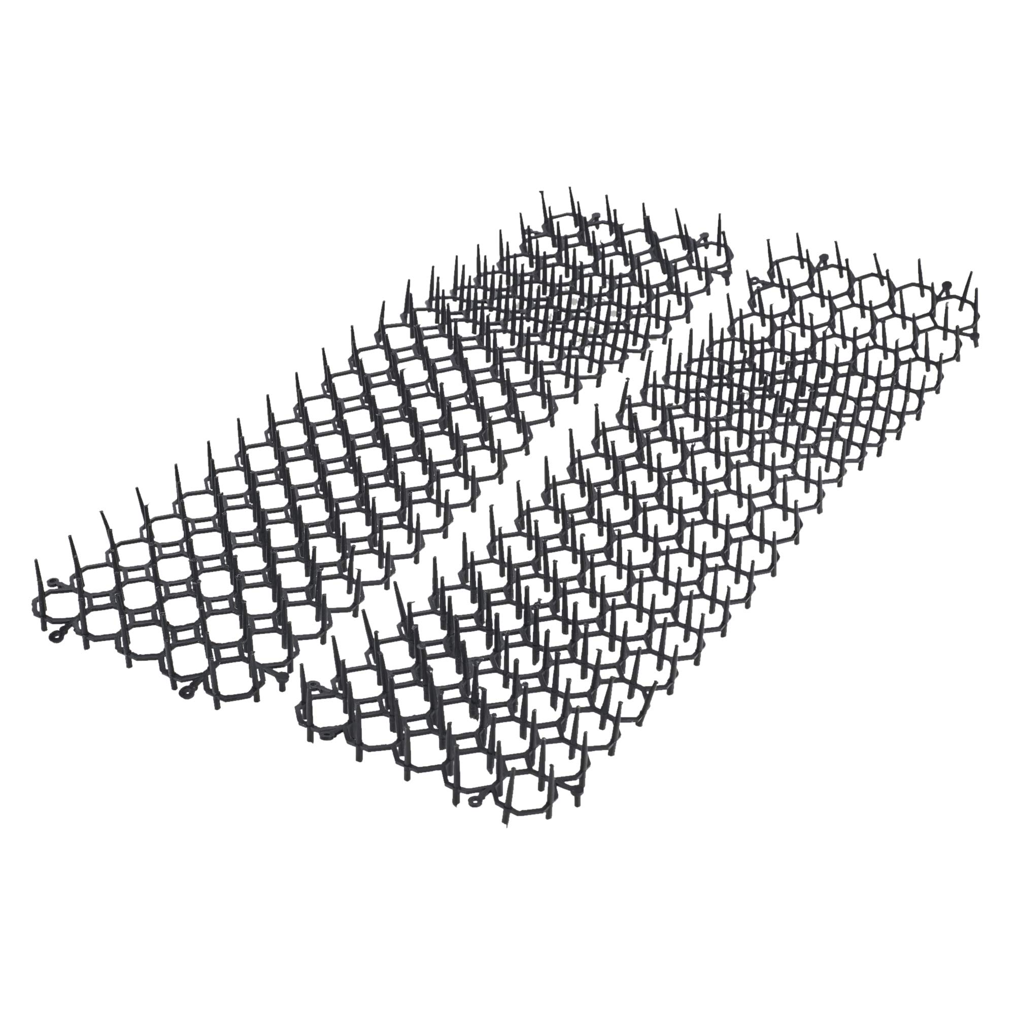 URBNLIVING Garden and Crop Protector Animal Pet Repellent Plastic Spike Mats (2 sets of 2)