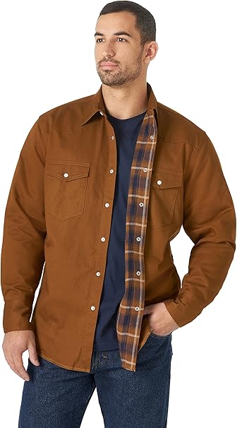 Wrangler men's flannel lined work shirt Clearance