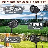 Vista 7 de Luces de proyector de Navidad 12 en 1 al aire libre, decoraciones dinámicas 3D de Navidad para interiores, patrones HD más claros de trineo