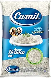 Arroz Branco Tipo 1 Camil Pct 1kg