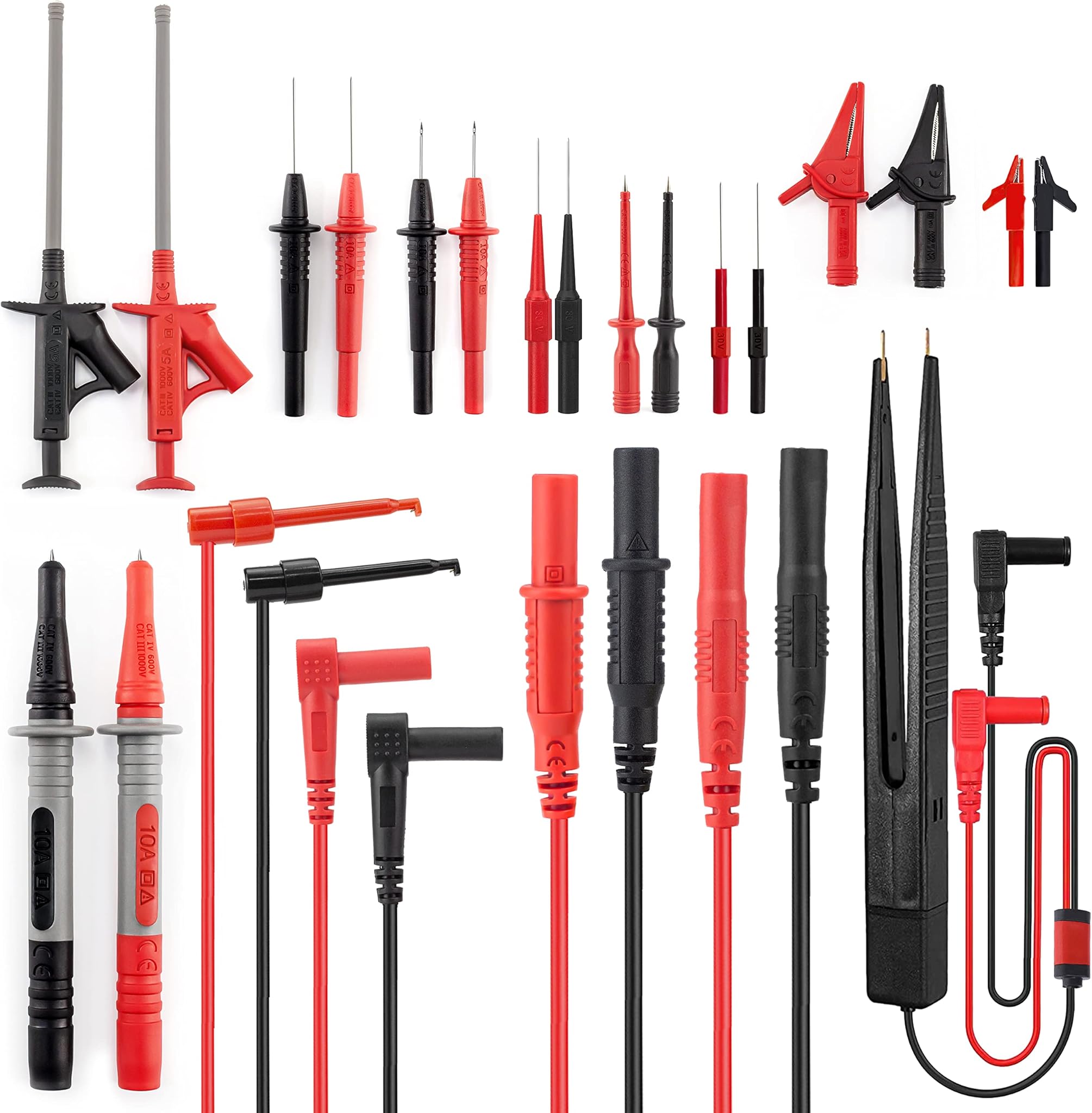 Kaiweets 23pcs Multimeter Test Leads Kit With Replaceable Precision ...