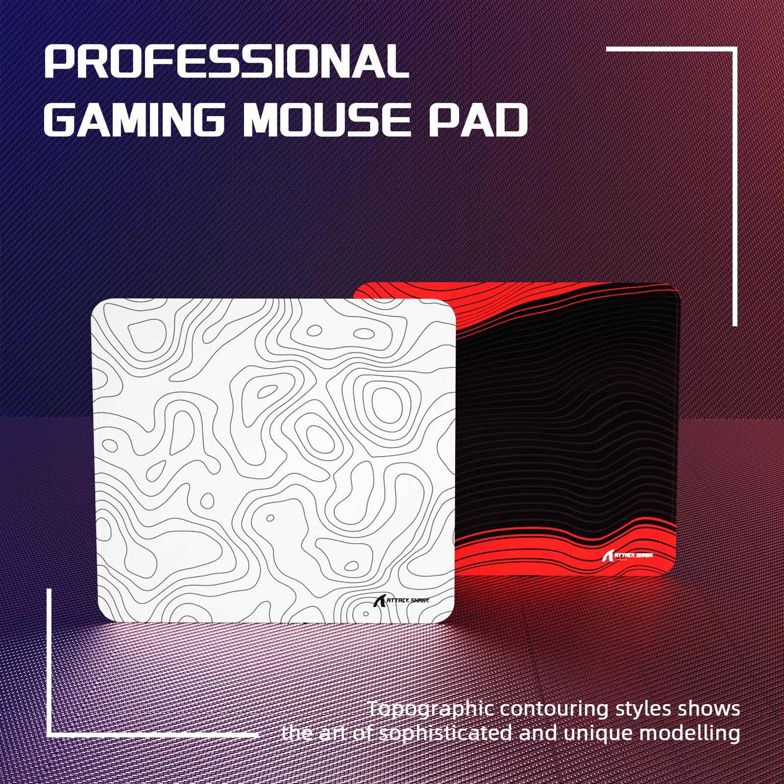LexonElec x ATTACK Shark - Alfombrilla de mouse mediana para juegos, alfombrilla de mouse de fibra superfina, 17.7 x 15.75 x 0.15 pulgadas, base de goma antideslizante, optimizada para sensores de