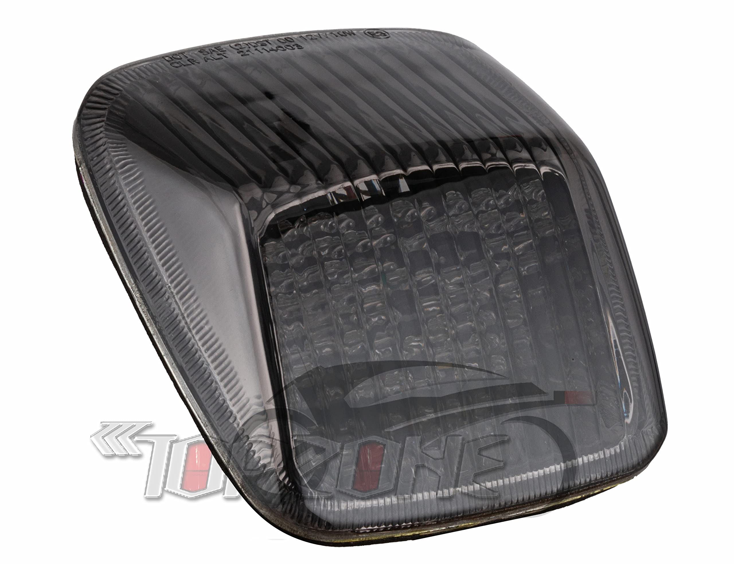 Compatible avec Harley Davidson Street Rod ; Night Rod ; VRSC ; FXSTD ; feu arrière LED + fonction clignotante intégrée (style 1 : feu arrière LED + clignotant, couleur fumée)
