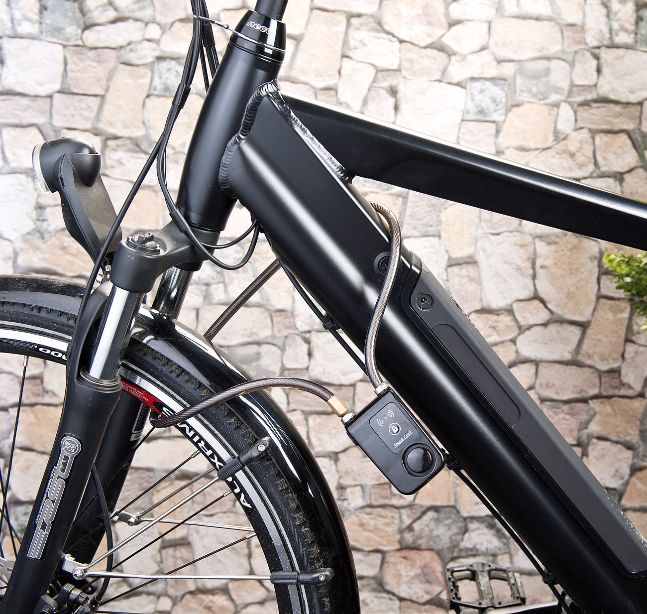 Semptec Urban Survival Technology Fahrradschloß mit: 4er-Set App-gesteuerte Kabelschlösser mit Bluetooth und Alarm (Fahrradschloss mit Alarm, App, Fahrradschloss Bluetooth, Seil)