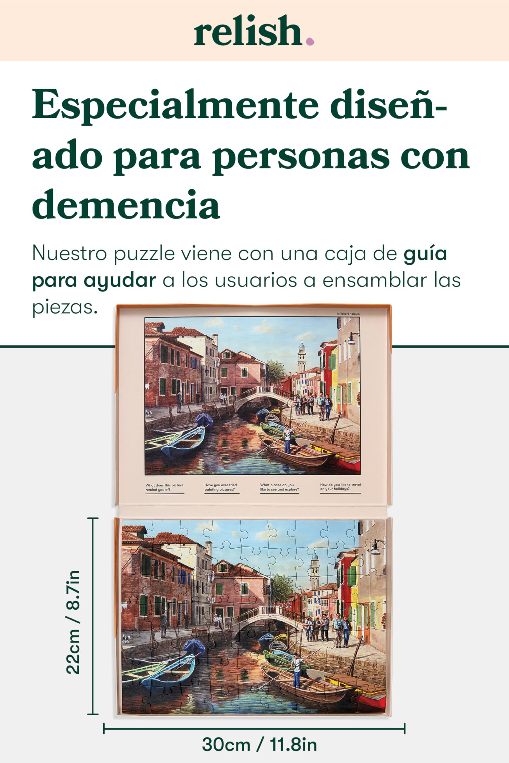 Relish ‘Bruno Island’ Puzle de 63 Piezas diseñado para Personas ancianas con Demencia/Alzheimer’s