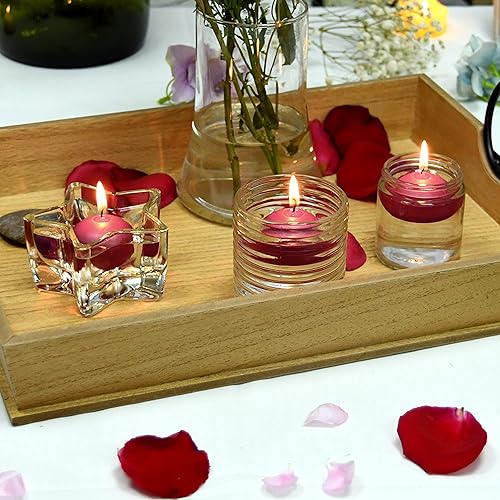 Miniatura 4 de Velas flotantes color borgoña de 1 3/4 pulgadas