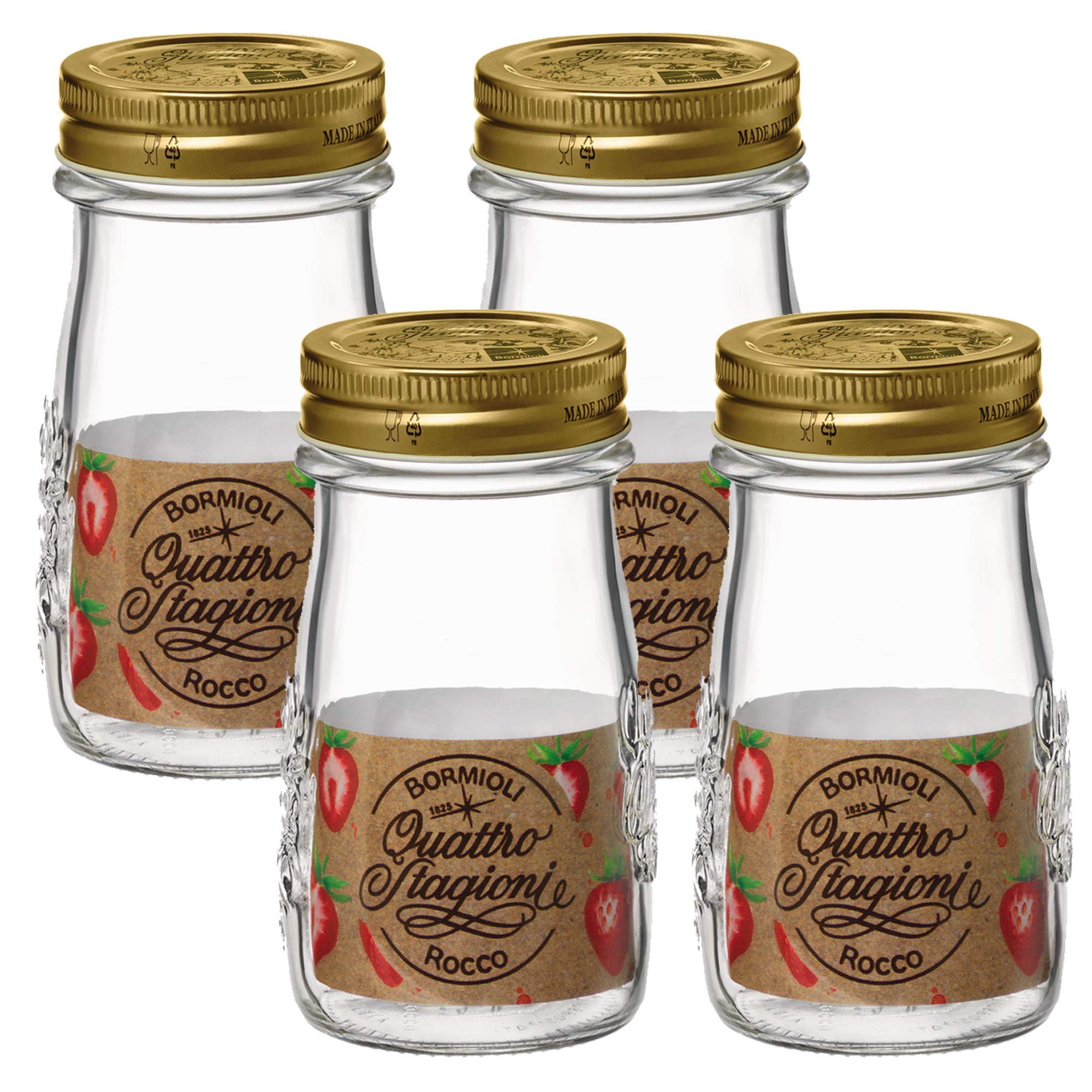 Urbn-Chef Quattro Stagioni Preserve Jars With Airtight Screw Lid From (4, 200Ml)