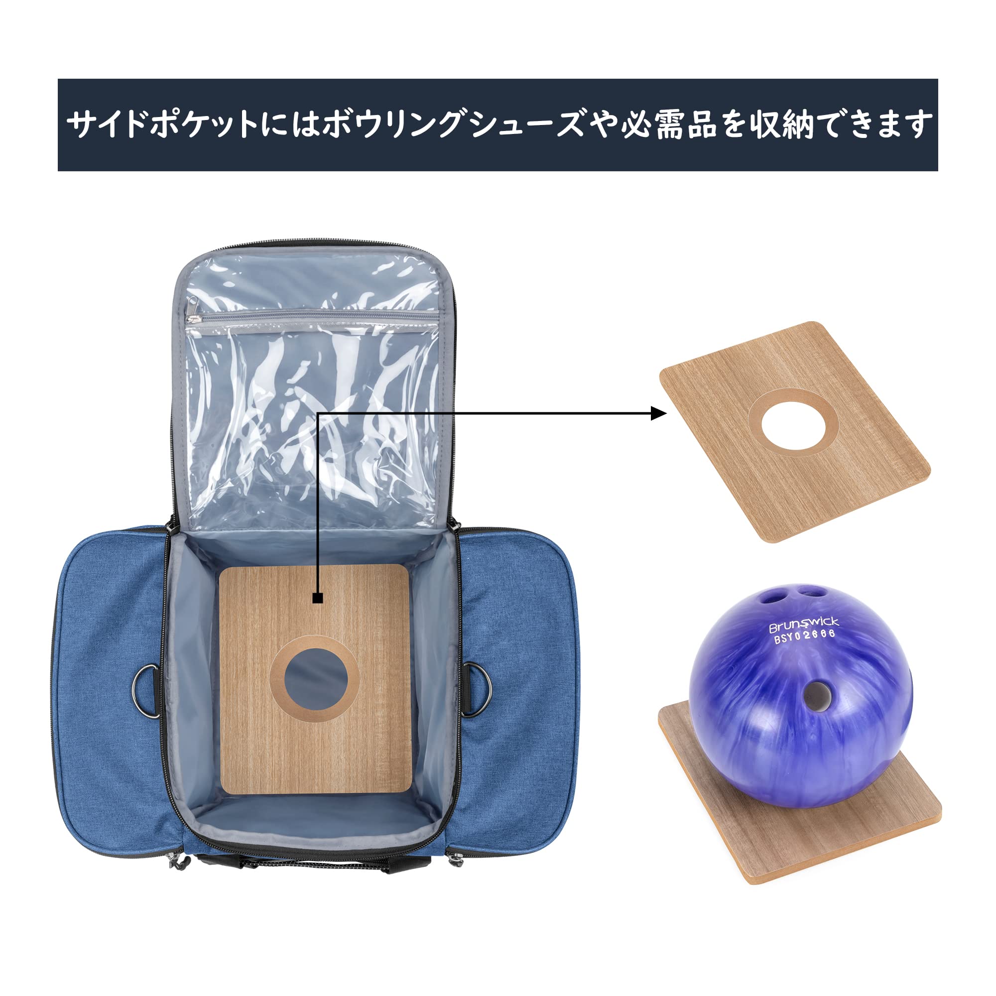ボウリングシューズ ・ボール・ケース RoastMe ボウリングバッグにはボール2個 旅行用シューズ ポータブル