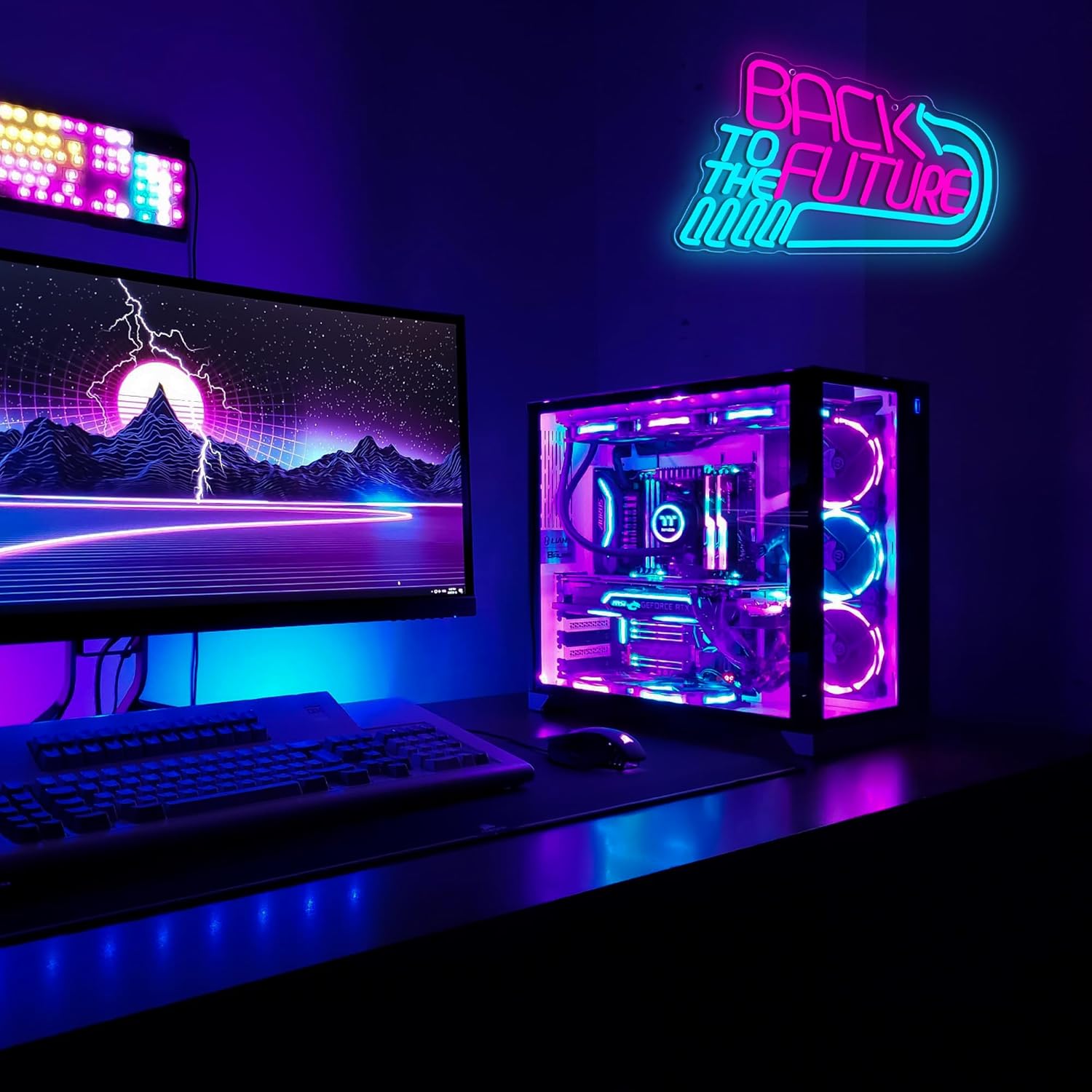 Back To The Future Neon Sign, Dimmable Movie Theme Neon Light, USB Powered Gamer Garage Bedroom Party Club Wall Decor Art Lights Christmas Birthday Gifts(15.4 * 10.2in) - Image 7