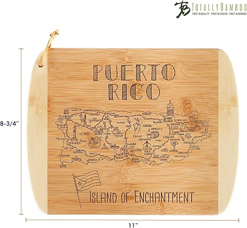 Miniatura 7 de Totally Bamboo A Slice of Life Puerto Rico Tabla de servir y cortar, 11" x 8.75"