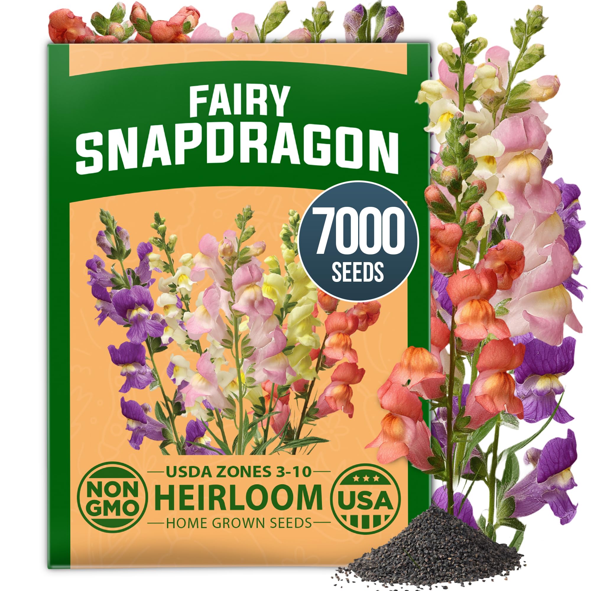 HOME GROWN Fairy Snapdragon Seeds, 7,000 Seeds, Linaria maroccana